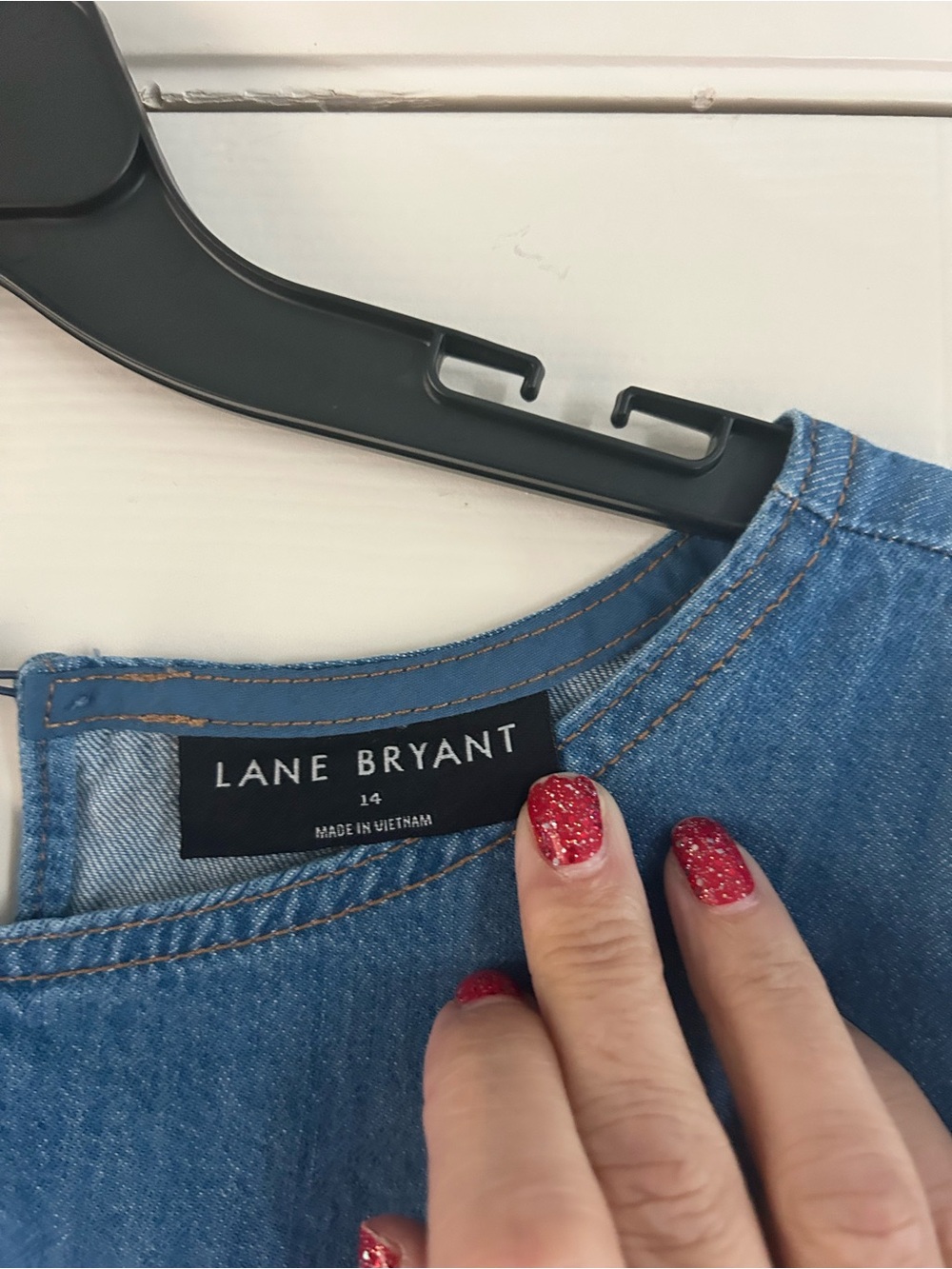Lane Bryant Light Blue Denim Swing Dress - Picture 2 of 5